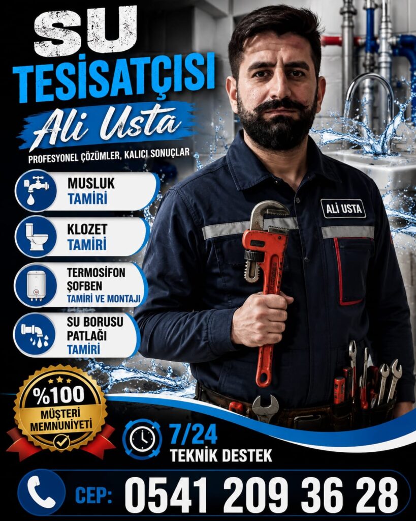 Nusaybin su tesisatçısı Ali Usta tarafından musluk tamiri, lavabo, klozet ve tesisat montaj hizmetleri.